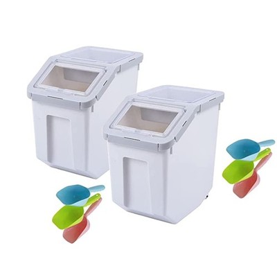 MXCELL 25LB/13L Airtight Flour Rice Grain Cereal Storage Container With Spoon...