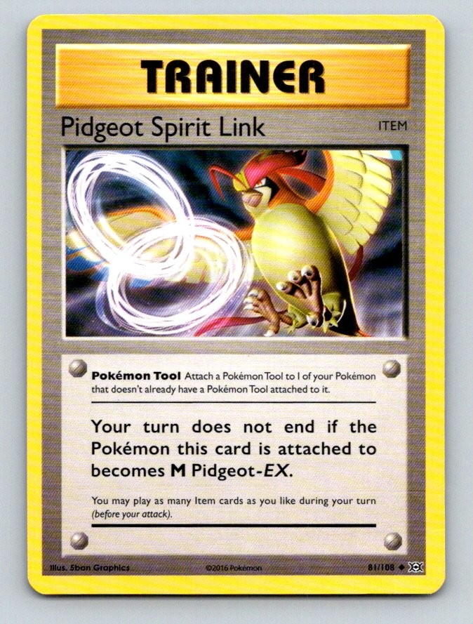 Pidgeot Spirit Link 81/108 Uncommon Evolutions Pokemon Lightly Played