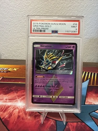 Giratina 58/156 - Sun And Moon Ultra Prism Holo Rare Psa 9 - Pokemon