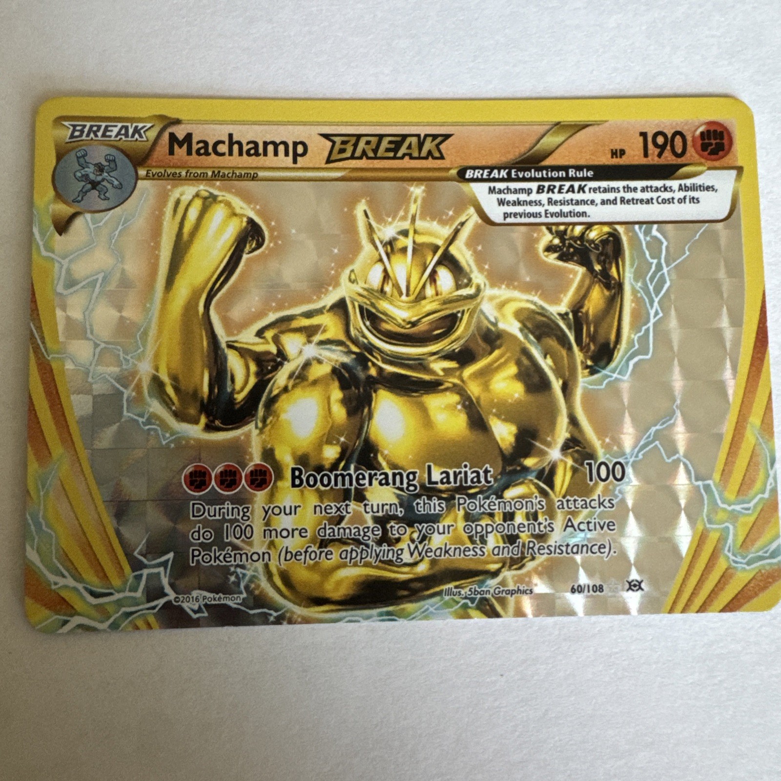 2016 Machamp Break Pokémon Card
