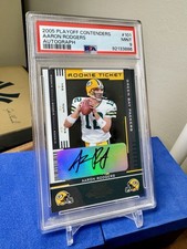 PSA 9! 2005 Playoff Contenders Aaron Rodgers RC Rookie Ticket AUTO Packers #101