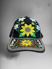 Gorra Cachucha Gorra Artesanal Vaquera Girasol Western Trucker Flores Girasoles