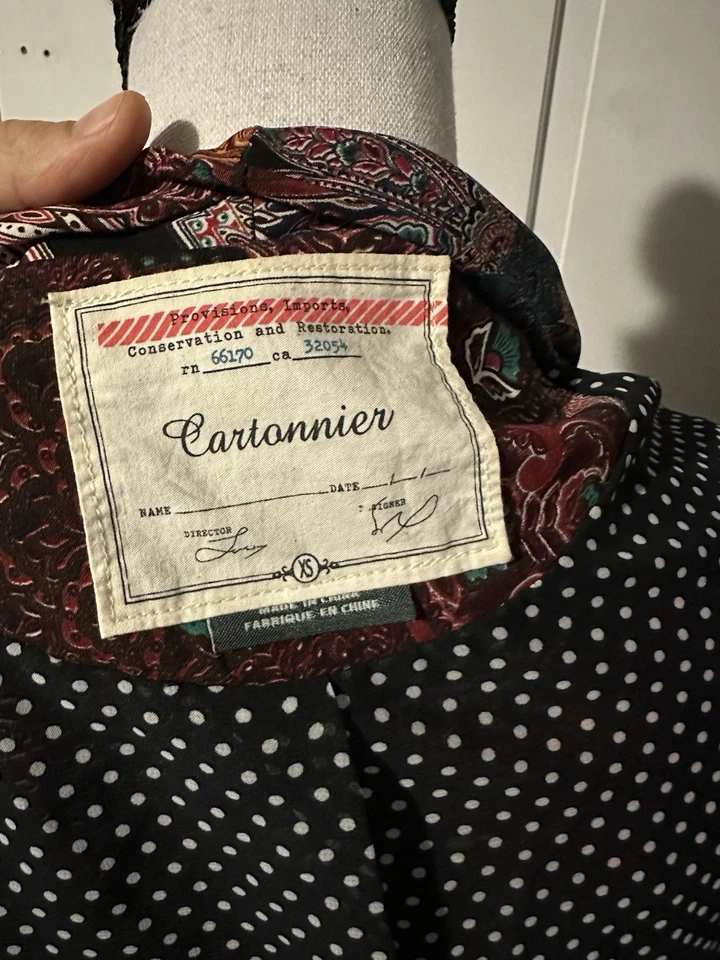 Chaqueta Blazer Anthropologie Cartonnier Lote Pequeño XS Rara Ligera Para Mujer’s Foto 4 de 4