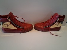 Giuseppe Zanotti Red Leather High-Top Sneaker...