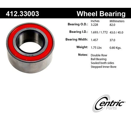 Cojinete de rueda de doble fila Centric 412.33003 Centric Premium Foto 2 de 4