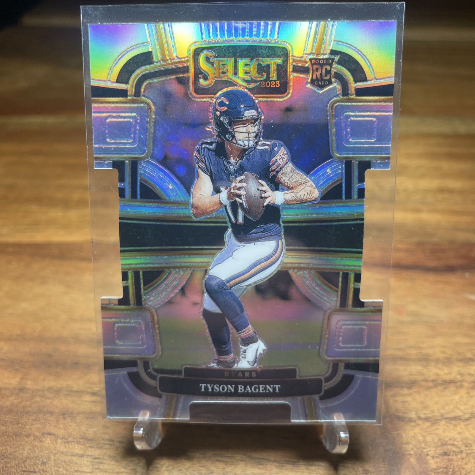 2023 Panini Select Tyson Bagent Rookie Card #18 SILVER DIE-CUT PRIZM Bears (RC)