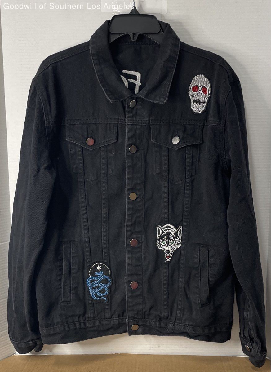 Men’s Black Multi Patch NEVER FORGIVE Embroidered… - image 1