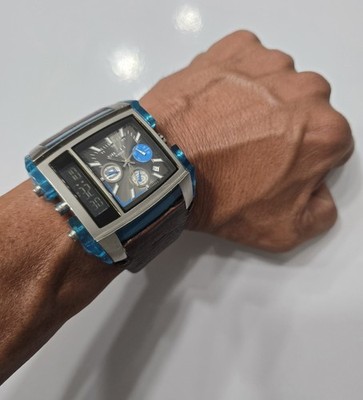 DIESEL DZ 7156 SBA ''Super Bad Ass'' 51mm Hybrid Chronograph Watch VTG Rare Beast!