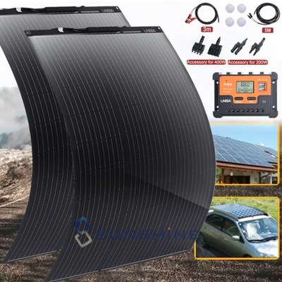 100W 200W 400W Flexible Solar Panel Mono for Power Station RV Roof Battery Home