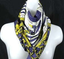 HERMES Large Scarf Carre 90 silk cleaned D456