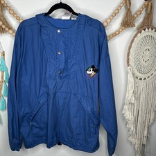 Vintage Disney Mickey Mouse Embroidered Blue Pullover Jacket Large