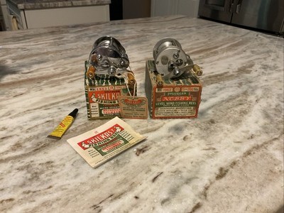 Pair Of Vintage PFLUEGER Reels - SKILCAST 1953 & NOBBY 1963 W/ Original Boxes