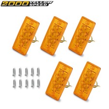 5PCS Rectangle Cab Light Fit For Amber Top Truck Roof Running Marker Light