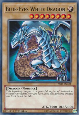YuGiOh! Blue Eyes White Dragon 89631139 common very good condition