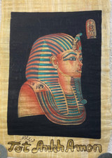 ORIGINAL CAIRO PAPYRUS TOT AHKH AMON EGYPTIAN FACE