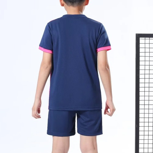 Unisex Kids Boys Football Uniform Gradient Color T-shirt With Shorts Sports - Picture 19 of 79