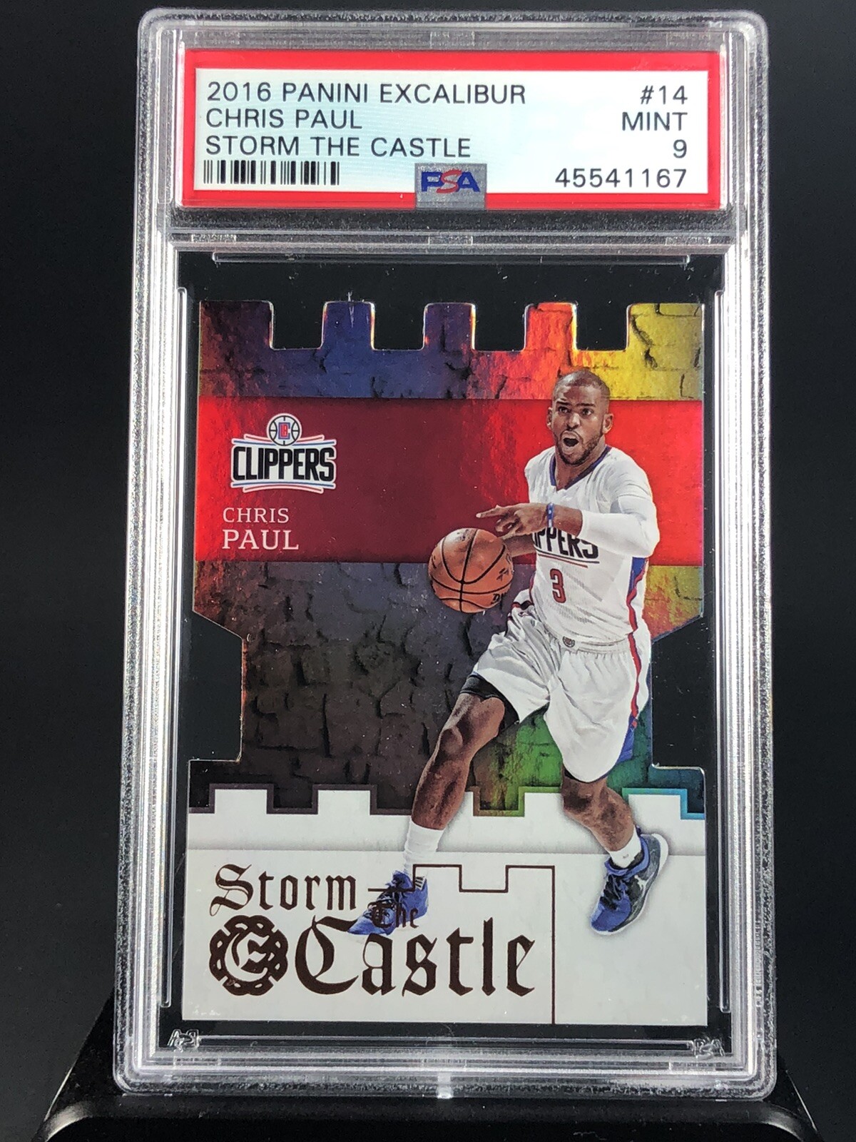2016 Panini Excalibur Storm The Castle Chris Paul PSA 9
