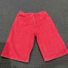 Vintage 29 Guess Jeans Georges Marciano Denim Shorts Red High Waist No Stretch