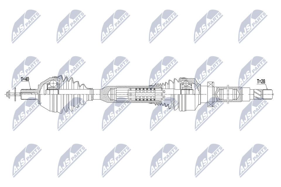 NPW-VV-136 NTY Drive Shaft for VOLVO