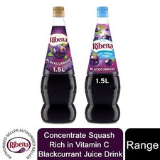 Ribena Concentrate Squash Rich in Vitamin C Blackcurrant Juice Drink, 6x1.5Litre