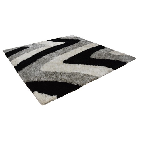 Hand Tufted Shag Polyester Area Rug Contemporary Multicolor BBH Homes BBK00047 - Picture 83 of 97