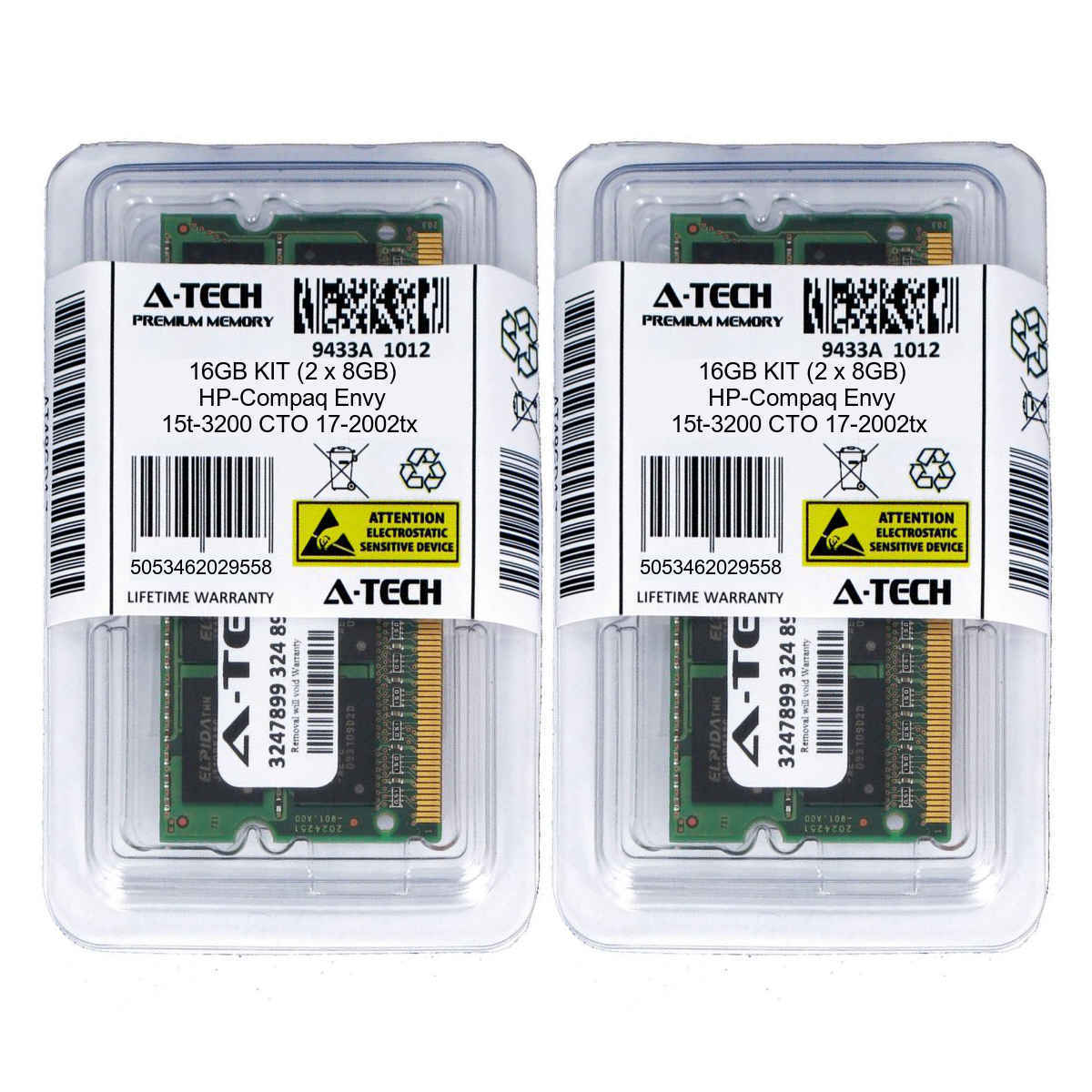 16GB KIT 2 x 8GB HP Compaq Envy 15t-3200 CTO 17-2002tx 17-2070nr