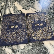 Dior Christmas Holiday Notebook 2 Set Navy Gold Logo Novelty Japan