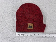 Beanie Toque Youth One Size Red Knit Acrylic Snow Ski Snowboard Winter