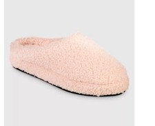 ISOTONER Eco Comfort hoodback women's slippers Memory Foam PINK Size 7.5-8 