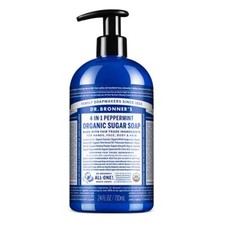 Dr Bronner's Organic Sugar Soap 24 Fl Oz Fair Trade Skin Cleanser Essential Oils