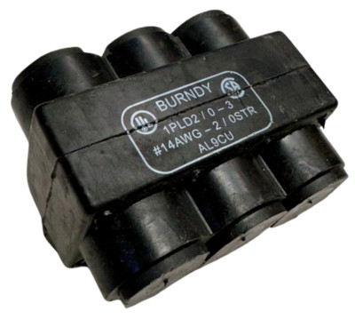 Burndy 1PLD2/0-3 Insulated Multitap Double 3-Port Connector 14 AWG, 1PLD2/03