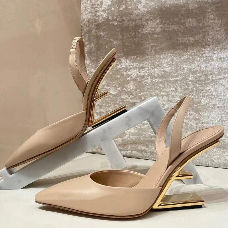 Women Leather Point Toe Slingbacks Sandals Shaped Wedge Heel Evening Dress Shoes | eBay Women Leather Point Toe Slingbacks Sandals Shaped Wedge Heel Evening Dress Shoes | eBay