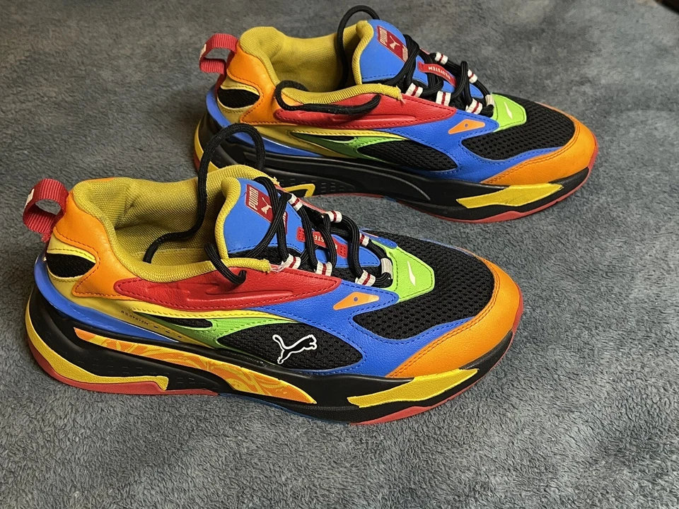 ZAPATILLAS PUMA RS-FAST Multicolor Azul/Amarillo/Naranja. 384750-01 Talla 7c Foto 2 de 4
