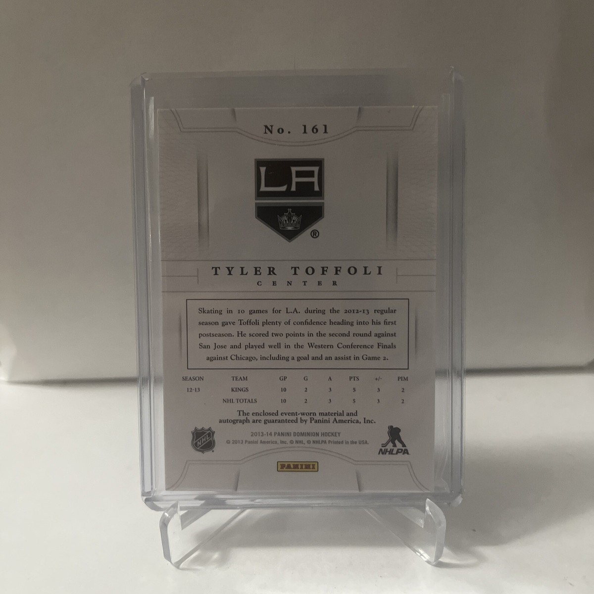 2013-14 Panini Dominion /299 Tyler Toffoli #161 RPA Rookie