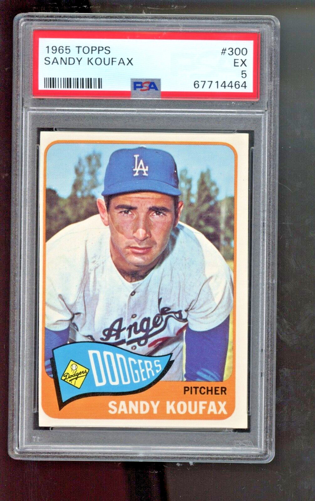 1965 Topps Sandy Koufax #300 PSA 5 EX Dodgers HOF
