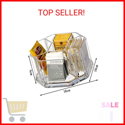 Acrylic Tea Bags Holder Coffee Sugar Bag Case Guest Room Organizer Storage Boxes - Picture 2 of 2