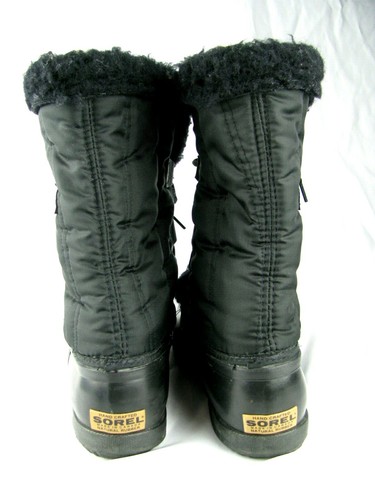 Botas de invierno Sorel Kaufman para mujer con cordones negras talla 7 - Imagen 6 de 6