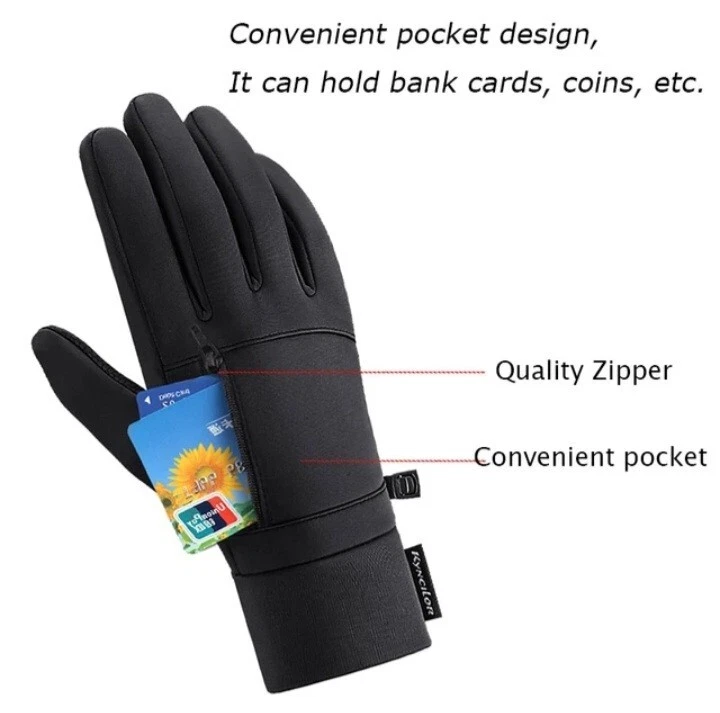 Guantes táctiles para ciclismo conducción caminar trabajo con teléfono - negros talla L Foto 2 de 4