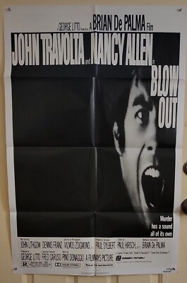 BLOW OUT 1981 ORIG 27X41 MOVIE POSTER JOHN TRAVOLTA NANCY ALLEN BRIAN DE PALMA