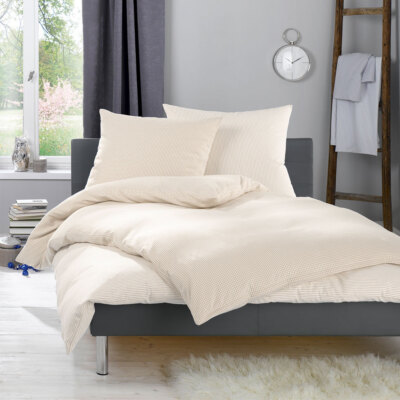 Feinflanell Bettwäsche Daphne beige Lorena