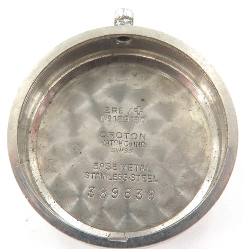 .RARE / VINTAGE CROTON AQUAMATIC WATERPROOF SELFWINDING MENS WATCH CASE BACK. - Picture 3 of 4