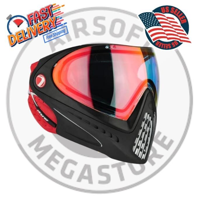 Dye I4 Pro Masque thermique pour paintball Noir/rouge