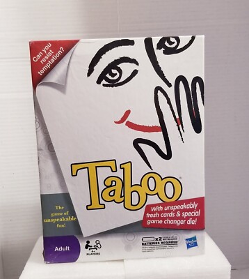 Taboo 2010 Hasbro Adult 4 or More Player Game- Complete New!