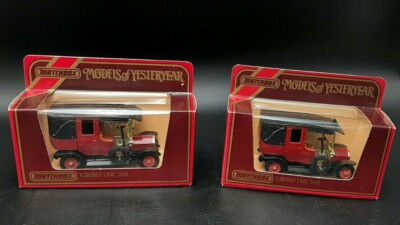 MOC 1984 Matchbox Models of  Yesteryear Red Diecast Y-28 1907 Unic Taxi 