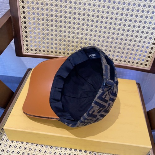 FENDI New Double F Patchwork Leather Baseball Cap - Picture 9 of 9