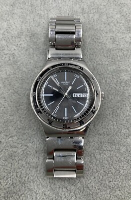 Swatch Irony SR626SW stainless steel men's watch working but needs restoring N7