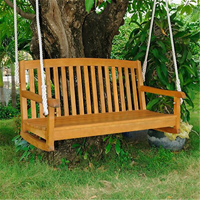International Caravan Royal Tahiti Curved Back Wood Two Seated Swing International Caravan Royal Tahiti Curved Back Wood Two Seated Swing