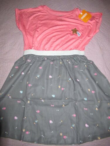 nwt Gymboree coral gray print skirt dress girls 8  free ship USA - Picture 1 of 2