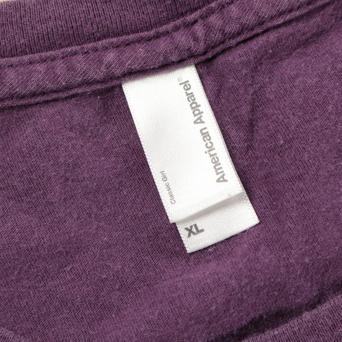 AMERICAN APPAREL Classic Girl blank t-shirt XL vtg 00s y2k usa made indie sleaze - Picture 4 of 5