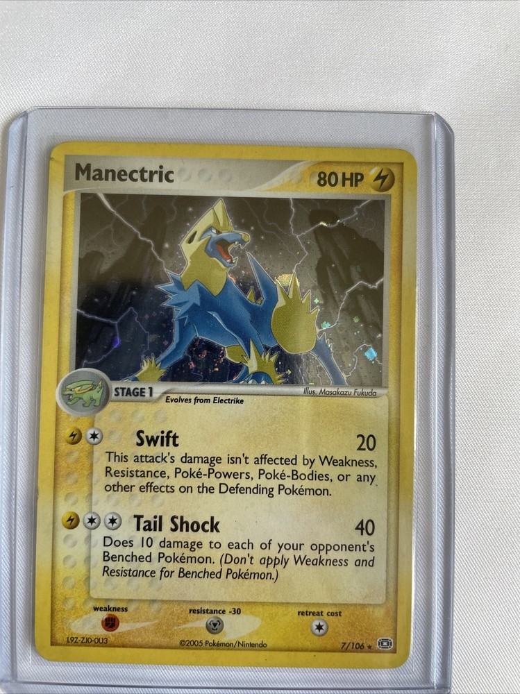 Pokemon Card - EX Emerald Manectric 7/106  Rare Holo - NM FREE TRACKED SHIPPING